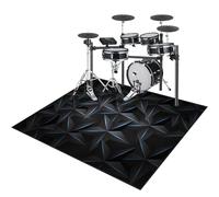 Sound-Absorbing Drum Rug - Drum Mat Non-Slip Soundproof for Home Instrument Practice & Stage Performances - Floor Mat for Drum Splash Cymbal Drum Accessories - Musical Instrument Mats 160 x 120 cm