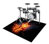 Sound-Absorbing Drum Rug - Drum Mat Non-Slip Soundproof for Home Instrument Practice & Stage Performances - Floor Mat for Drum Splash Cymbal Drum Accessories - Musical Instrument Mats 180 x 150 cm