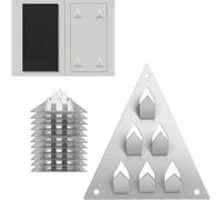 Sound Absorbing Panel Clips 12 Pack, Triangle Push-In Mounting Bases for Acoustic Panels, Galvanized Steel