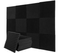 Sound-absorbing triangular soundproofing panels, acoustic correction 12 pieces Size 30 x 30 x 2.5 cm