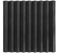 Sound absorption foam tiles - 24 Pack Sound proofing panels 2”x12”x12” - Acoustic Panels 9 lines - Studio Foam Wedges - Acoustic tiles for wall - Fire retardant -Reinforced 2 inches thick - Black