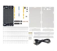 Sound Activated LED Music Spectrum Display DIY Electronic Kit with Adjustable Sensitivity Microphone, USB Powered Visual Audio Frequency Analyzer(Kit + Acrylic Case)