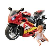 Sound and Light Motorcycle - Battery-Frees Starter Toy with Silents Drive System, High-Performance Pullback Motor | Visual Flashing Lights, Safe Plastices Body, Compact Collectible Perfect