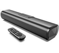 Sound Bar for TV, 50Watts-16 Inches Small Bluetooth Sound Bar with HDMI(ARC), Optical, AUX and USB Inputs, Wall Mountable TV Soundbar with Remote Control and Surround Sound for Smart TV, PC, Gaming