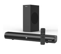 Sound Bars for TV with Subwoofer 2.1 CH 120W Soundbar for TV, for PC, Gaming, Surround Sound System TV Sound Bar Speakers, Home Theater with Bluetooth, HDMI, AUX, USB, Opt Connection, 16 Inch, MF604S
