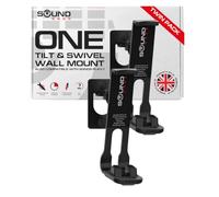 Sound Bass 2 x One Wall Mount Bracket, Black, Twin Pack, Tilt & Swivel, Compatible with Sonos ONE, Gen 2, ONESL & Play:1