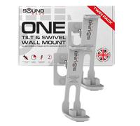 Sound bass 2 x One Wall Mount Bracket, White, Twin Pack, Tilt & Swivel, Compatible with Sonos ONE, Gen 2, ONESL & Play:1