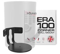 Sound bass ERA 100 Corner Wall Mount Bracket - Low Profile, Black, Single (1pc), Complete with All Mounting Hardware, Compatible with Sonos ERA100 & ERA 100 SL Speaker