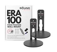 Sound bass ERA 100 Wall Mount Bracket, Low Profile, Black, Twin Pack, Compatible with Sonos ERA100 & ERA 100 SL Speaker, Complete with All Fixing Hardware