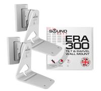 Sound Bass ERA300 Wall Mount Bracket, Tilt and Swivel, White, Twin (2pcs), Compatible with Sonos ERA 300, Effortless Installation, Includes Mounting Kit, Double, Pair