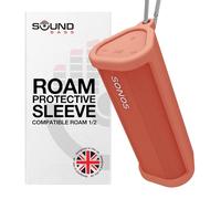 Sound Bass Heavy Duty Protective Silicone Carrying Case for Sonos Roam 2 | Red | Now Includes Bluetooth Button for Roam2 | Protect Your Wireless Bluetooth Speaker Using This Cover/Sleeve