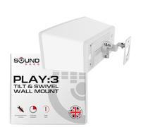 Sound bass Play 3 Wall Mount White, Compatible with Sonos Play:3, Adjustable Swivel & Tilt Mechanism, Mounting Bracket Includes All Fixings