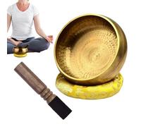 Sound Bath - Handcrafted Meditation Bronze Sound Bowls,Chimes Deep Relaxation Sleep Aid for Beginners Mindfulness Travel Therapists Living Room Studio Shelf Table