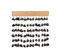 Sound Beam Wind Chimes with Stand, Natural Fruit Shell Wind Chimes, Meditation Sound Therapy Props,A