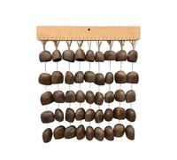 Sound Beam Wind Chimes with Stand, Natural Fruit Shell Wind Chimes, Meditation Sound Therapy Props,B