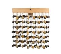 Sound Beam Wind Chimes with Stand, Natural Fruit Shell Wind Chimes, Meditation Sound Therapy Props,G