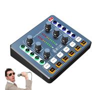 Sound Board Mixer - Noise Reduction Audio Mixer, Streaming Sound Interface, Compact Flexible Design | Digital Sound Card with Advanced Features, Ideal for Live Streaming, Gaming Sessions (Black)