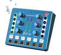 Sound Board Mixer, PC Mixer, Noise Reduction Streaming Audio Mixer, M8 English version of the sound card, Digital Sound Interface for Live Streaming, Games (B)