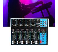 Sound Board Mixing Console, 7/4 Channel Bands Mixing Boards,DJ Sound Mixing Console MP3 Jack 48V Power for Computer Recording, Wireless Connection, Studio Recording,Route-7