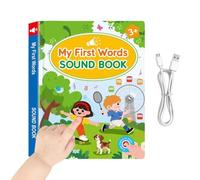Sound Books Interactive Touch Words English Speaking | Rechargeable Talking Books for Kids 3-5 for Preschool Girls, Early Education, Reading, Daily Activities, Birthday, Christmas