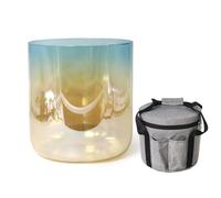 Sound Bowl, 6 Inch Cosmic Light Clear Quartz Crystal Singing Bowl, For Healing Mindfulness, Meditation, Yoga, Spiritual, Body Healing Chakra(E4 tone,432hz)