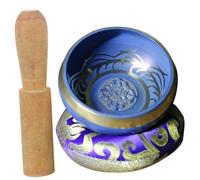 sound bowl,Tibetan Singing Bowl Set, 2 Sets Copper Bowl Yoga Bowl Singing Bowls Accessory Sound Bowls Yoga Singing Bowls Wood Manual Yoga Bowl