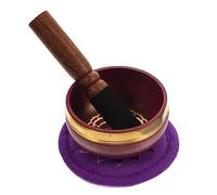 sound bowl,Tibetan Singing Bowl Set, 4 Sets Buddha Sound Bowl Decor Holder Copper Bowl Exquisite Sound Bowl Tibet Singing Bowl Cloth Accessories