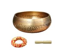 Sound Bowl with Wooden Club, Cushion Set Meditation Chanting Bowl Handicraft Music Tibetan Singing Bowl for Yoga Tibetan Singing Bowl Large Size