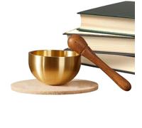 Sound Bowls Mini Mind Calming Zen Bell Spiritual Instruments | Brass Meditation Tools for Yoga Room Bath Home Desk Table Altar Prayer Mindfulness Relaxation Breathing
