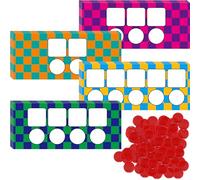 Sound Box Phonic Games, 28 PCS Dry Erase Mats & 100 Plastic Chips Phonemic Awareness Letter Sound Early Educational Tool for Preschool Kindergarten Classroom (1 Marker Included)