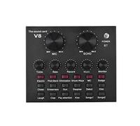 sound card,HUIOP External Audio Mixing Sound Card USB Audio Interface with Multiple Sound Effects Built-in Rechargeable Battery for Singing Shouting Live Streaming Chating Music Recording,External Sou