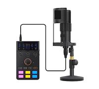 Sound Card Kit, AD Sound Card Kit With Voice Changer USB Interface External Mic Adapter Soundcard Mixer