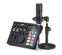 Sound Card Kit AM100 K1 All In One Kit Professional Podcasting Sound Card Studio Recording Condenser Microphone Interface Studio Setup For Recording Music