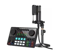 Sound Card Kit Interface Podcast Equipment Studio Sound Card With XLR Condenser Microphone For Recording Streaming Studio Setup For Recording Music