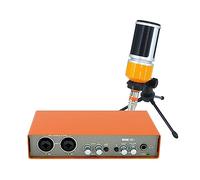 Sound Card Kit, Microphone Audio Interface Recording Sound Card Electric Guitar Mixer Professional Mix Console Studio Site(1 set)