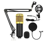 Sound Card Kit, Professional Condenser Microphone Kits V8 Sound Card Karaoke With Microphone Stand Condenser USB MIC Live Streaming(BM800)