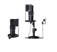 Sound Card Kit, STA-U2D USB Recording Microphone Computer Podcast Mic For PC/PS4/Mac,Four Pickup Patterns For Vocals,Gaming(Black1)