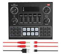 Sound card package,HUIOP V9 Live Sound Card BT Accompaniment Audio Mixer with Sound Effects Broadcasting Recording Network Singing on Phones Laptop,Audio Mixer with Sound Effects,Sound card package