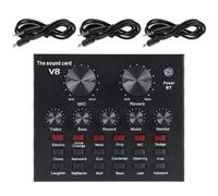 Sound Card Set Black Metal with 800 Condenser Microphone Live Streaming