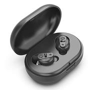 Sound Collector,Rechargeable Sound Amplifier for Adults Mini Invisible Premium Digital Hearing Amplifier Aid in The Ear Noise Cancelling Batteries Storage Case for Hard of Hear (Black)