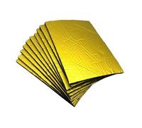 Sound Deadening 10Pcs Soundproofing Cotton Thermal Insulation Cotton Car Modification Insulation Pad Car Decoration Soundproof Pad 25cm*18cm*5mm(Gold 10Pcs)