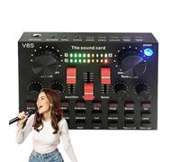 Sound Effects Board - Voice Changer Board, Compact Audio System Monitor | Audio Interface With Voice Changer And LED Lights, Convenient PC Audio Interface For Use In Stre