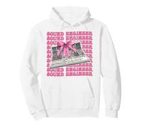 Sound Engineer Audio Sound Engineering Girl Mom Coquette Bow Pullover Hoodie