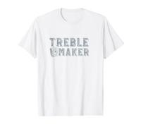 Sound Gear Music Lover Pun Treble Maker Value Graphic T-Shirt, Men, White, S