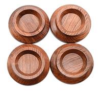 Sound harbor PA-14 Rosewood Material Piano Caster Cups Piano Pad Vertical Piano Caster Cups Furniture Round Load Bearing Pads Set of 4