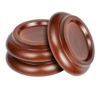 Sound harbor PA-20 Hardwood Material,Brown Color Piano Caster Cups, Grand Piano Caster Pads, Piano Leg Pad Size 5.0x4.0x3.0 inch (set of 3)