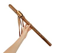 Sound Healing LAB Walnut Flute, F# - Handmade 432 Hz Healing Flute for Deep Tone, Native American Scale, Wood-Burned Holes, 23 inches, Brown