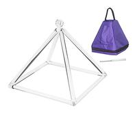 Sound Healing Meditation with Ezquisite Carrying Case and Acrylic Striker, Quartz Crystal Singing Pyramid, Healing Musical Instrument(6inch)
