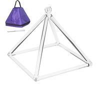 Sound Healing Meditation with Ezquisite Carrying Case and Acrylic Striker, Quartz Crystal Singing Pyramid, Healing Musical Instrument(8inch)