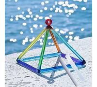 Sound Healing Rainbow Crystal Singing Pyramid For Sound Healing Meditation Prayer Healing Musical Instrument,11 Inch